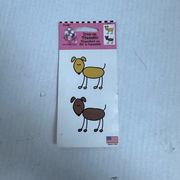 Dogs Iron-On Transfer Me & My Peeps Laura Kelly 2009 Plaid T Shirt Fabric - Picture 1 of 4